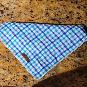 Urban Outfitters Teal and Blue Checkered Bandana